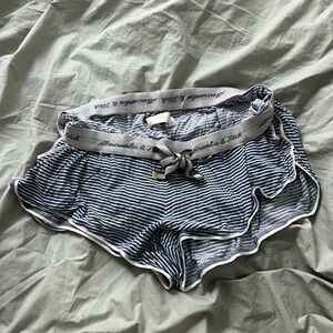 Abercrombie & Fitch Blue and White Striped Pajama Shorts